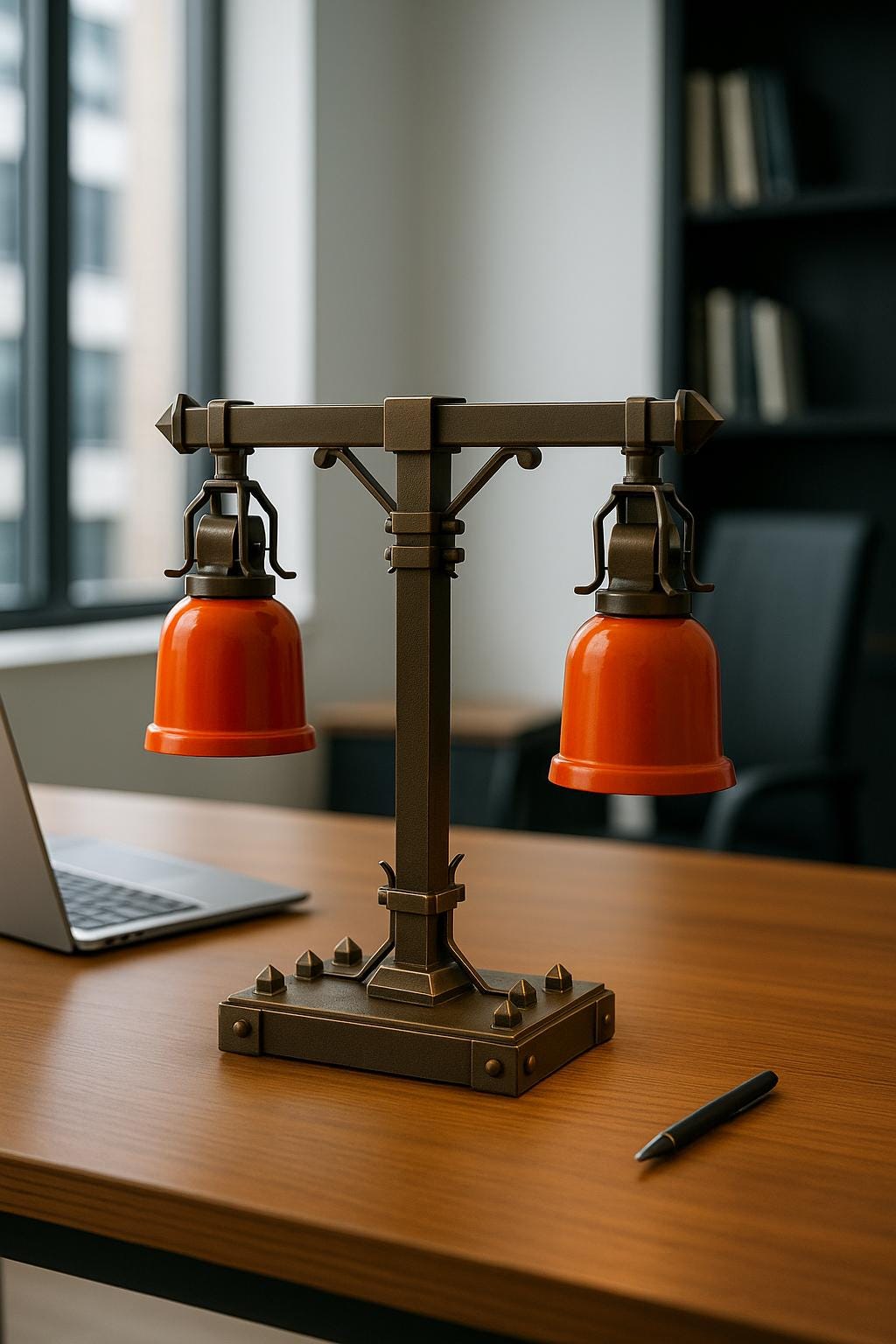 Luxury Unique Design Handmade Antique Brass Double Shade Table Lamp – Rustic Industrial Desk Light