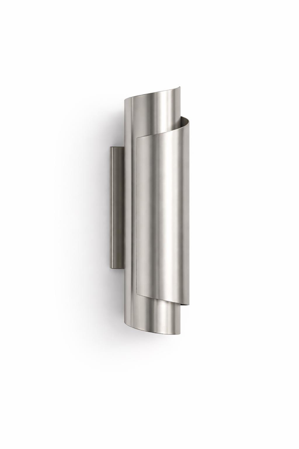 Aura Curved Modern Wall Sconce | Contemporary Cylindrical Wall Lamp | Luxury Indoor Wall Light for Living Room
