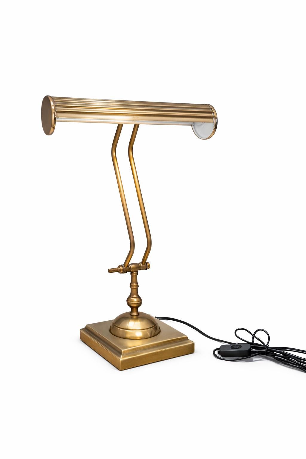 Antique Brass Banker Lamp | Adjustable Desk Light, Vintage Style Unique Design Italian light