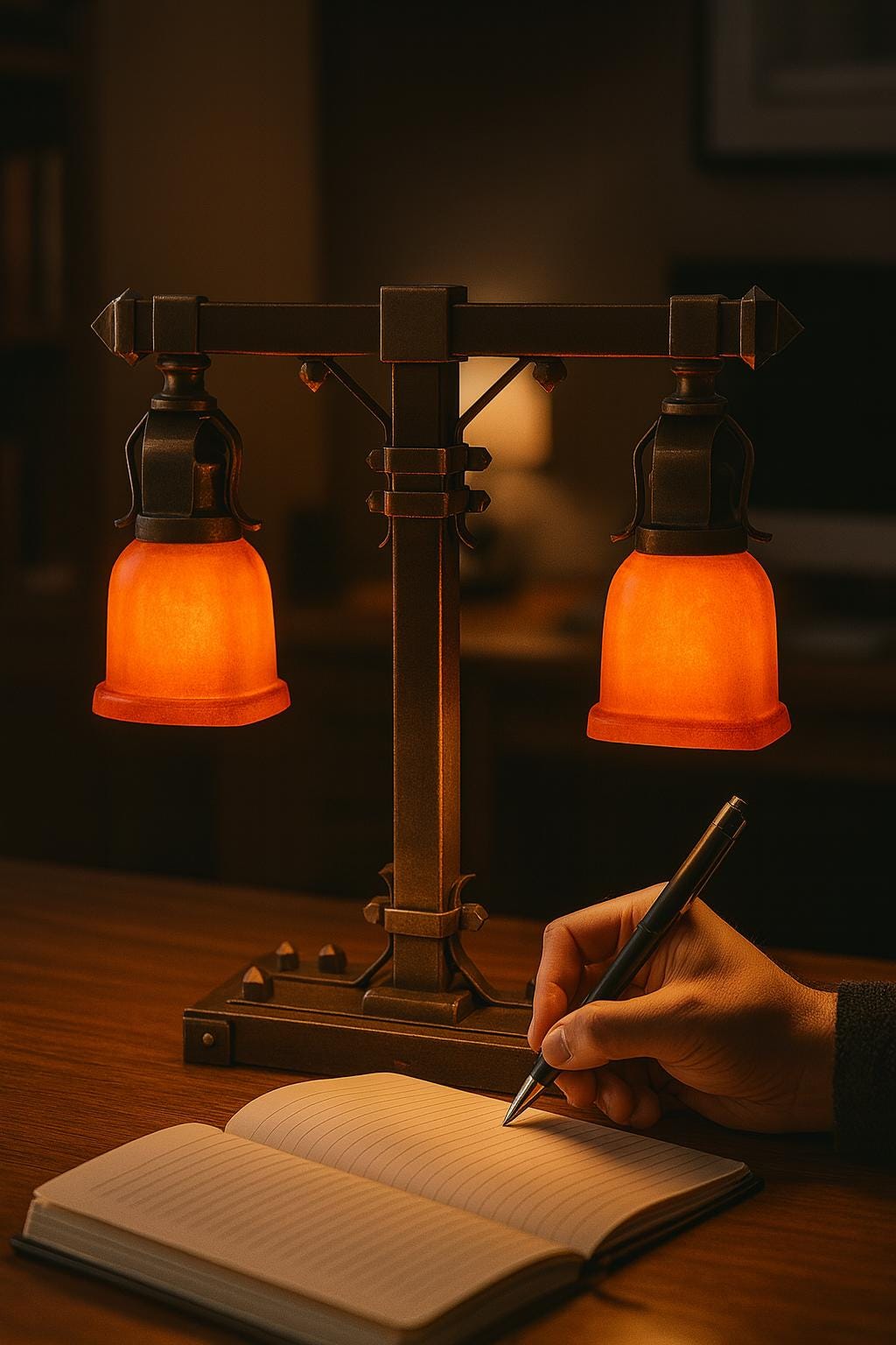 Luxury Unique Design Handmade Antique Brass Double Shade Table Lamp – Rustic Industrial Desk Light