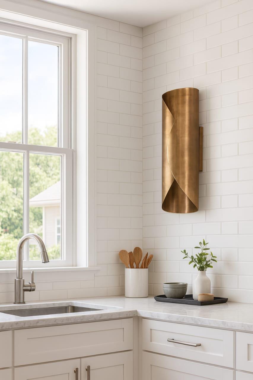 Handmade Brass Wall Scone | Mid-Century Modern Unique Italian Design Wall Lamps
