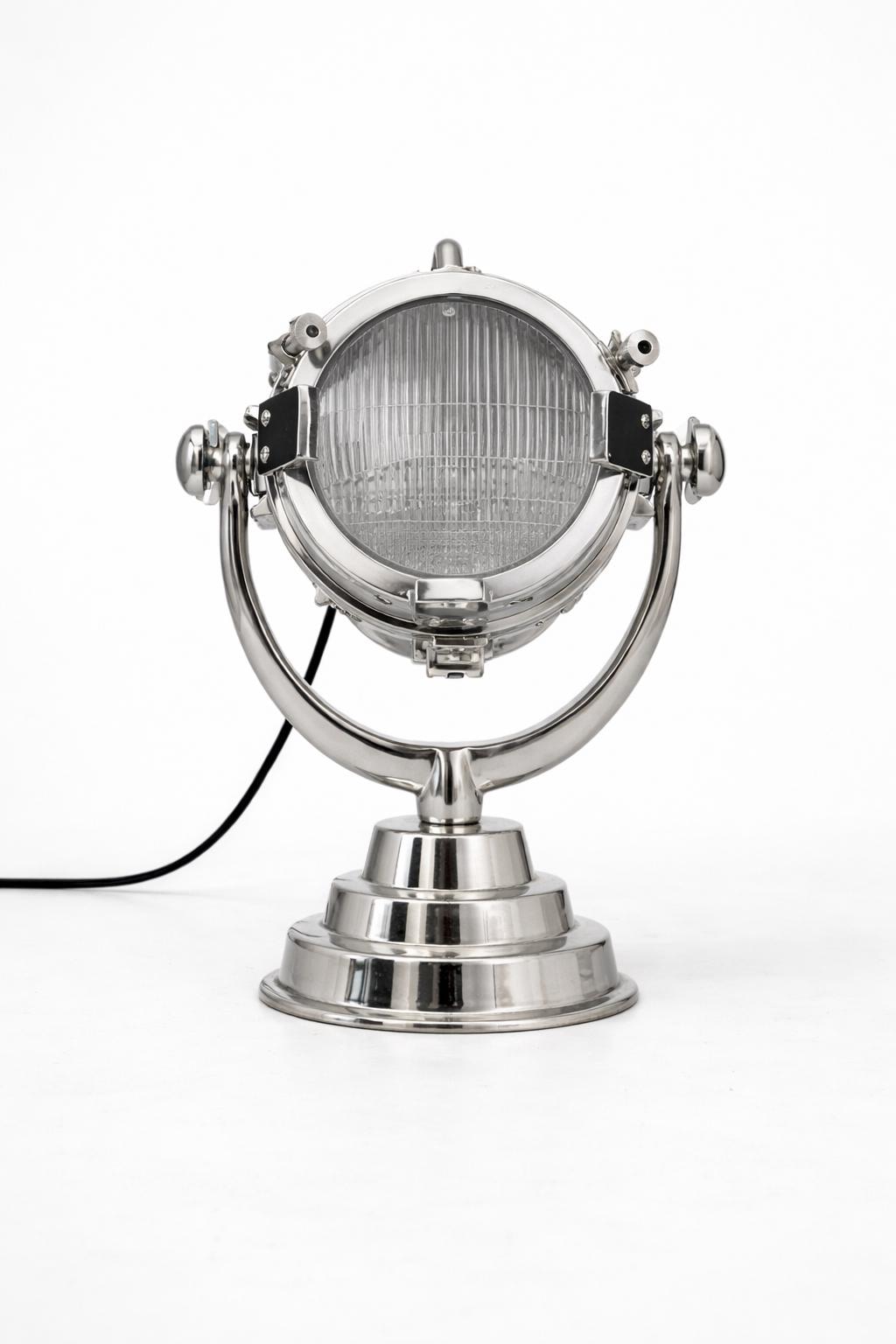 Industrial Searchlight Table Lamp Trio | Gold Silver Black Desk Lamp | Vintage Spotlight Home & Office Deco