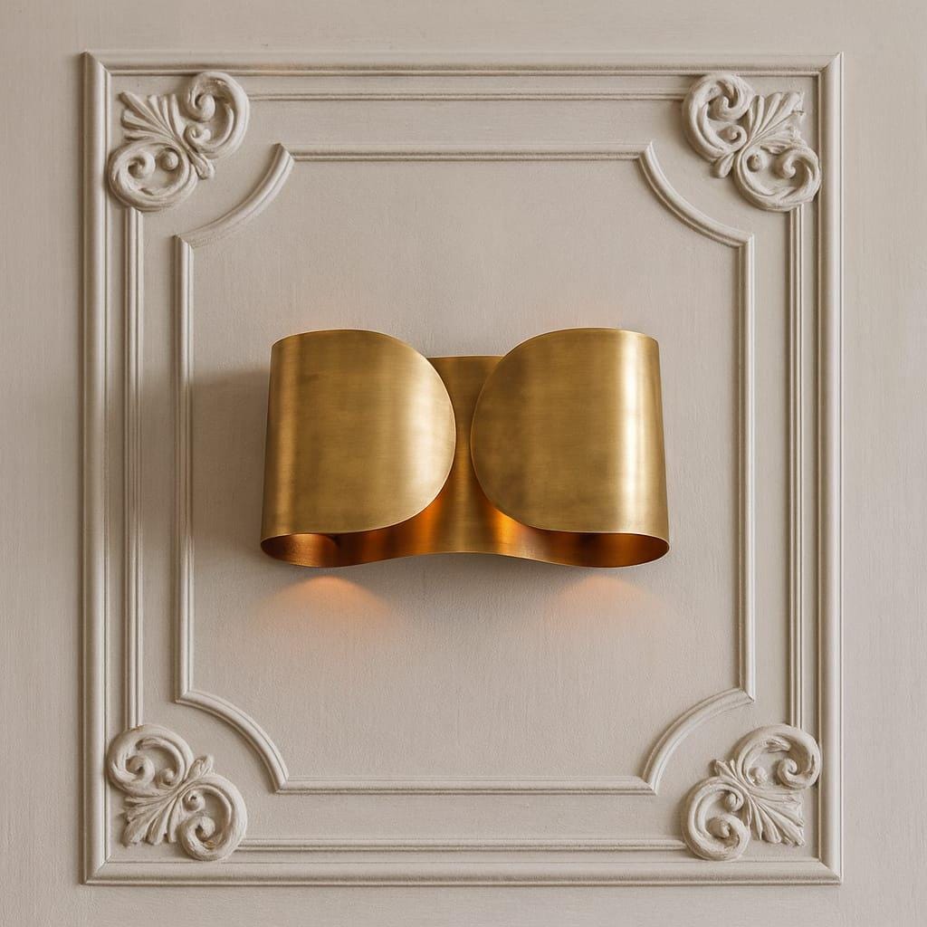 Brass Wall Scone | Up Down Cylinder Lighting Unique Modern Design