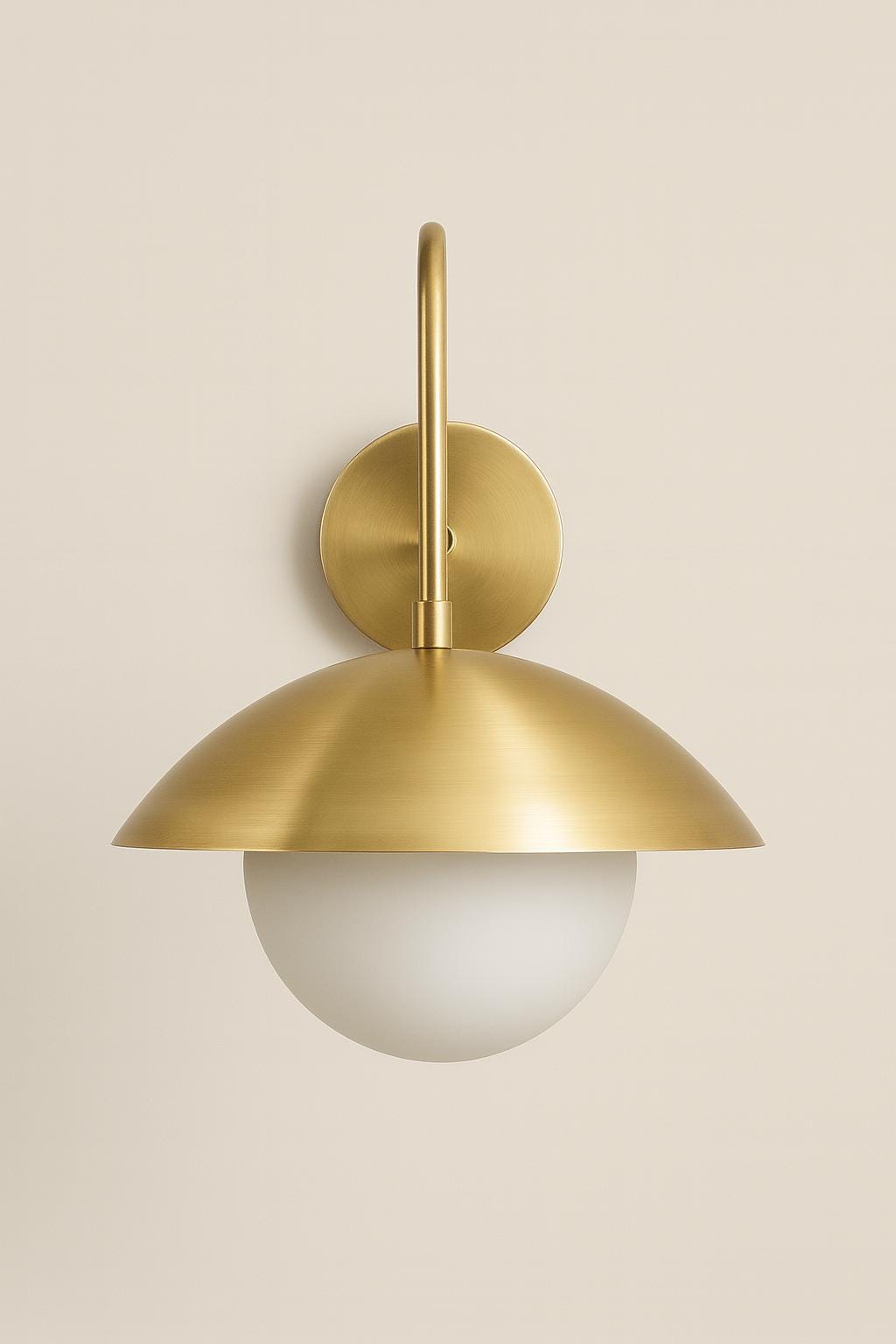 Brass Wall Sconce with Glass Globe | Modern Minimalist Wall Lamp | Luxury Indoor Lighting