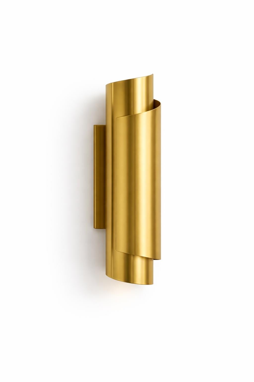 Aura Curved Modern Wall Sconce | Contemporary Cylindrical Wall Lamp | Luxury Indoor Wall Light for Living Room