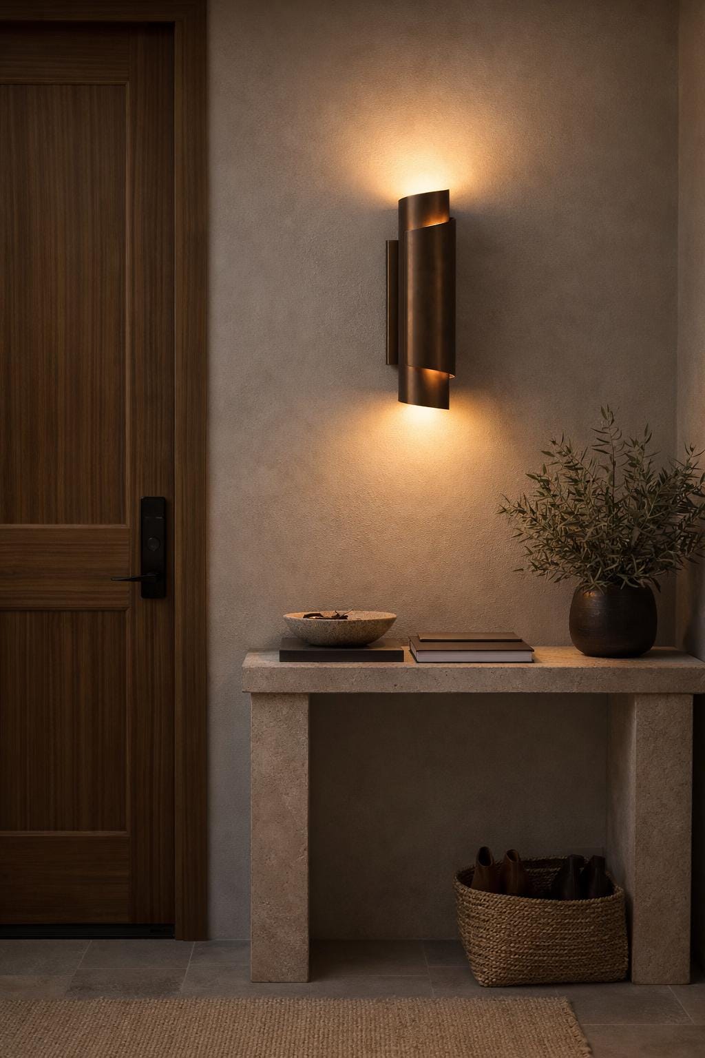 Aura Curved Modern Wall Sconce | Contemporary Cylindrical Wall Lamp | Luxury Indoor Wall Light for Living Room