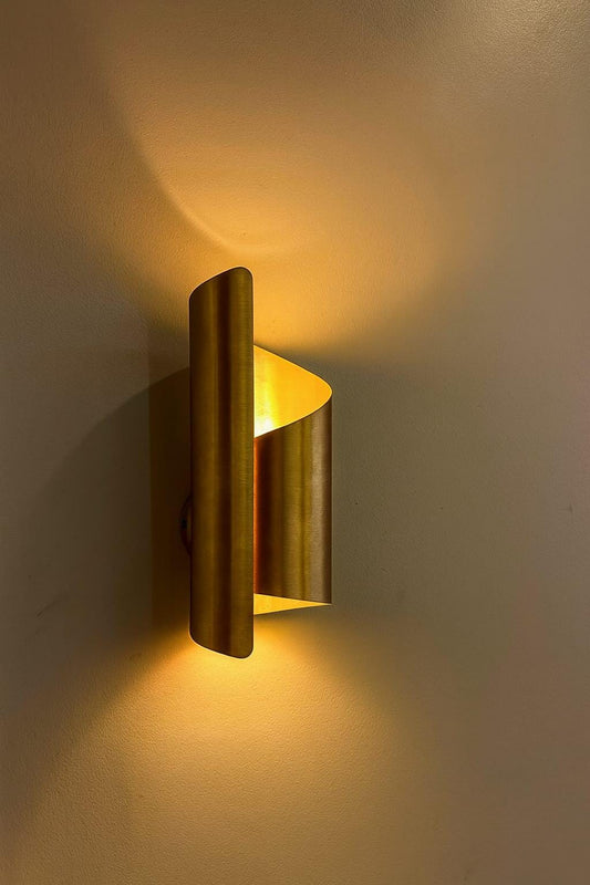 Handmade Solid Brass Wall Scone | Modern Unique Luxury Design Home Office Lighting