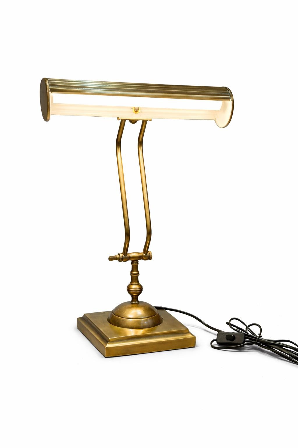 Antique Brass Banker Lamp | Adjustable Desk Light, Vintage Style Unique Design Italian light